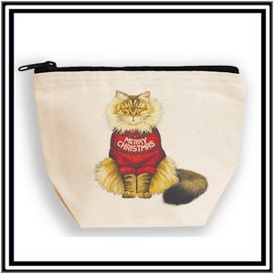 Canvas Libby Lu Pouch with Black Zipper