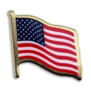 American Flag Lapel Pins - Print w/ Lamination