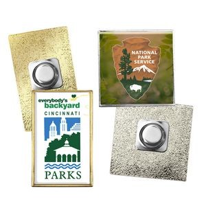 Printed Dome Lapel Pins w/Magnet Backing (Stock Shape)