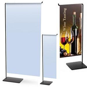 Mini Wire Banner Stand 20" tall + Single Sided Visual