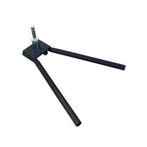 Black Car Tire Stand w/ Rotator for Wing Flag Pole