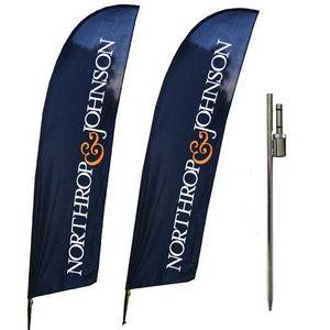 7' BLADE Wing Flag KIT, Double Sided Print