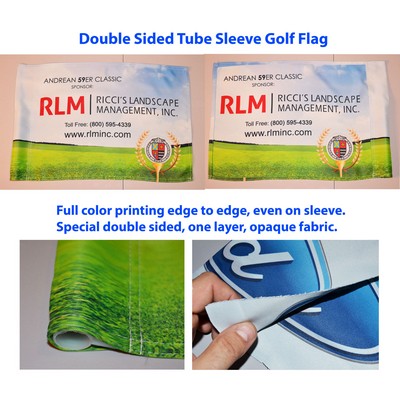 Golf Course Flag, Double sided, Tube Sleeve