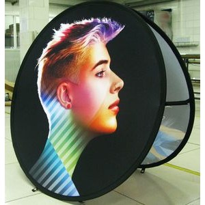 Round Pop Screen a-Frame Double Banner 60"x60"