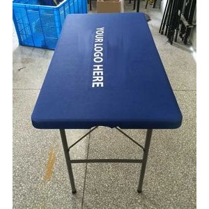 Slim Fitted Stretch Fit Tablecloth, 8' table, Fully printed.