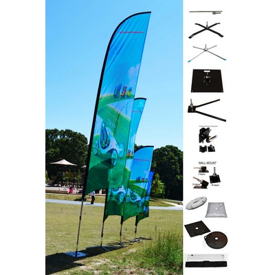 9' BLADE Wing Flag KIT, Double Sided Print