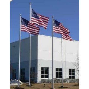 25' American Patriot Series Aluminum Flagpole w/Internal Halyard