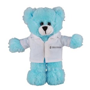 Soft Plush Stuffed Blue Bear in doctor's jacket.