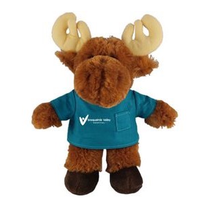 Soft Plush Stuffed Moose in scrub shirt