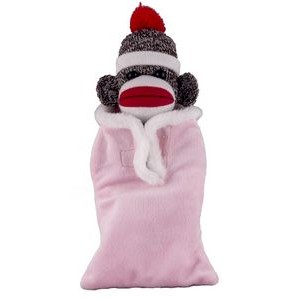 Orginal Sock Monkey (Plush) in Baby Sleep Bag Stuffed Animal