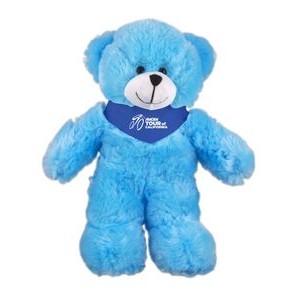 Soft Plush Stuffed Blue Bear with Bandana