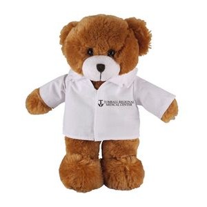 Soft Plush Stuffed Mocha Teddy Bear in doctor's jacket