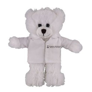 Soft Plush Stuffed White Bear in doctor's jacket