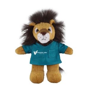 Soft Plush Stuffed Lion in scrub shirt