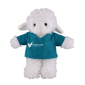 Soft Plush Stuffed Sheep in scrub shirt