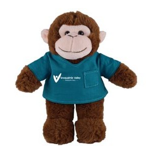 Soft Plush Stuffed Monkey in scrub shirt
