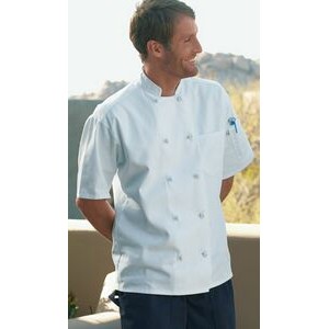 White Monterey Short Sleeve Knot Chef's Coat (4XL-6XL)