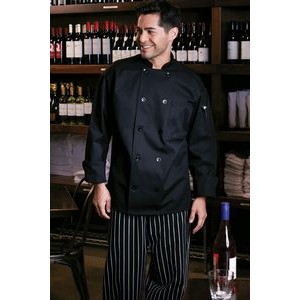 Classic Chef Coat with Mesh - BLACK