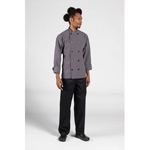 Black Baggy Chef Pants w/2" Elastic Waist & Zipper (4XL-6XL)