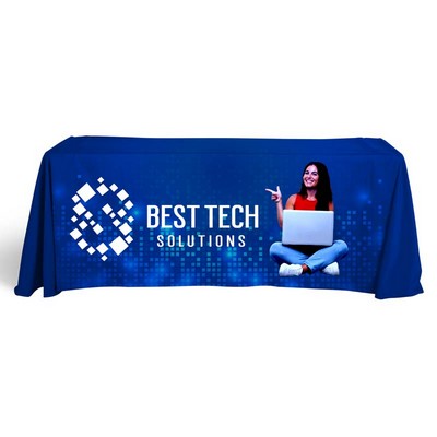 6' Flat Dye Sublimation Front Panel Imprint Table Cover (132"x90")