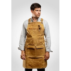Kitch Style Waxed Canvas Durable Apron-Embroidery