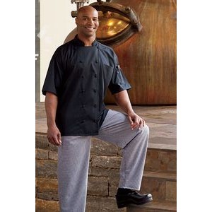 Aruba Black Short Sleeve Chef's Coat (XS-XL)
