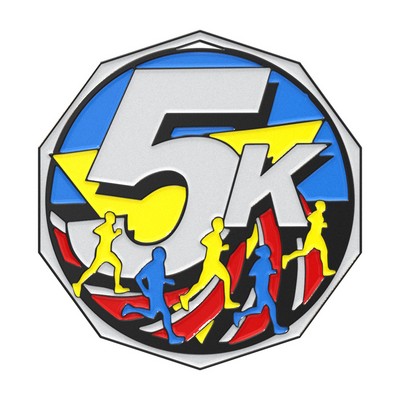 5K Decagon Colored Medallion (2")