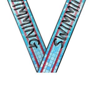 Sublimated Swimming Sewn Through Neckband (1-1/2" X 34")