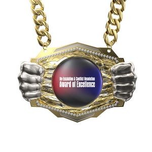 Express Knock Out Champ Chain Medal w/ Premium Chain