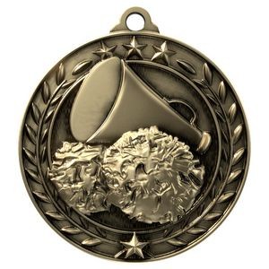 Antique Cheerleading Wreath Award Medallion (1-3/4")