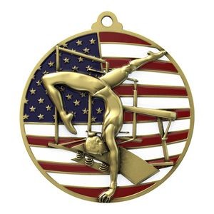 Patriotic Gymnastics Medallions 2-3/4"