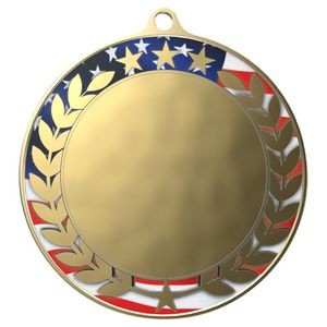 Textured Patriotic Wreath Medallions