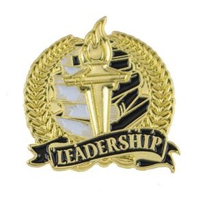 Bright Gold Academic Leadership Lapel Pin (1-1/8")