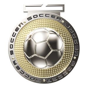 Dual Plated Soccer Medallions 3"