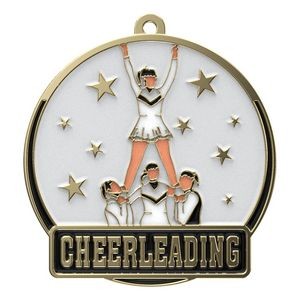 Bright Gold Cheerleader High Tech Medallion (2")