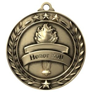 Antique Honor Roll Wreath Award Medallion (2-3/4")