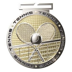 Dual Plated Tennis Medallions 3"