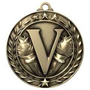 Antique Victory Wreath Award Medallion (2-3/4")