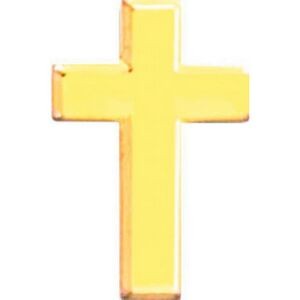 Bright Gold Cross Service Lapel Pin