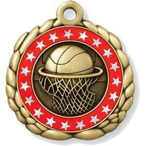 Vibraprint® Basketball Quali-Craft Medallion (2-1/2")