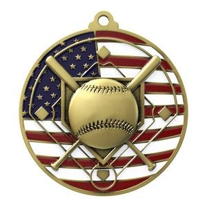 Patriotic Baseball Medallions 2-3/4"