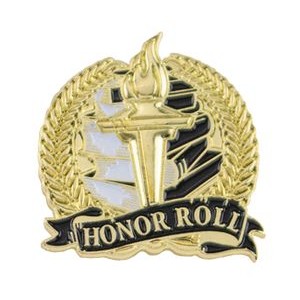 Bright Gold Academic Honor Roll Lapel Pin (1-1/8")