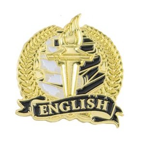 Bright Gold Academic English Lapel Pin (1-1/8")