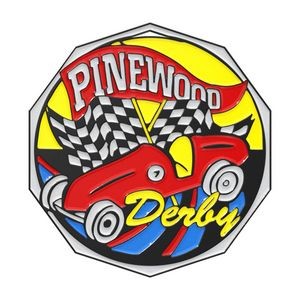 Pinewood Derby Decagon Colored Medallion (2