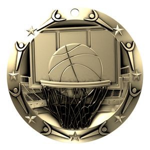 Antique Basketball World Class Medallion (3")
