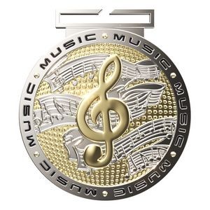 Dual Plated Music Medallions 3"