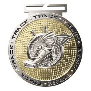 Dual Plated Track Medallions 3"