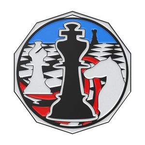 Chess Decagon Colored Medallion (2