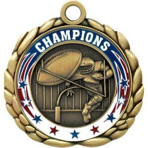 Vibraprint® Football Quali-Craft Medallion (2-1/2")