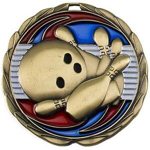 Antique Bowling Color Epoxy Medallion (2-1/2")